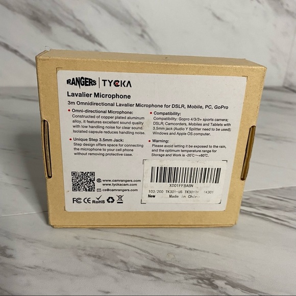 NEW Tycka 3m Omnidirectional Lavalier Microphone w/ Digital Audio Amplifier - Picture 2 of 4